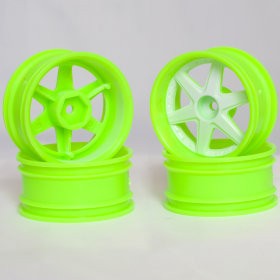 Комплект дисков (4шт.), 6 спиц, зелено-белые