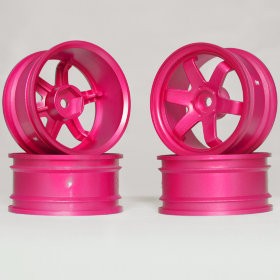 Комплект дисков (4шт.), 6 спиц, розовые