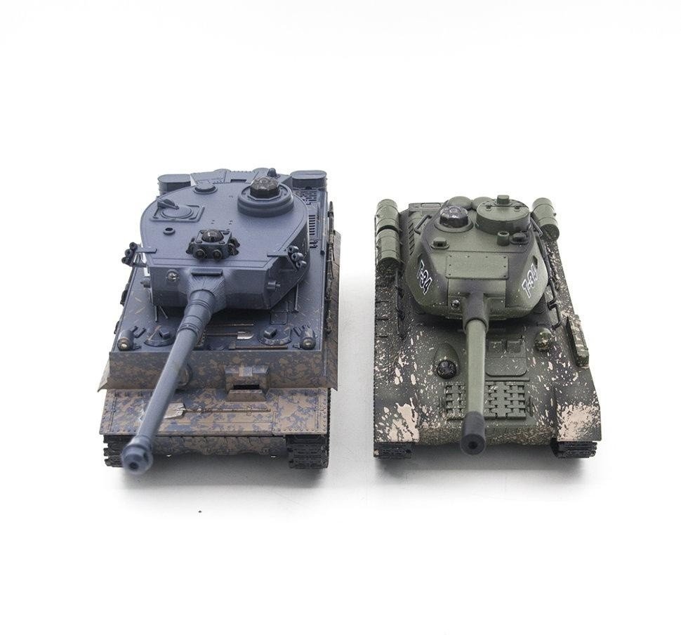 Радиоуправляемый танковый бой Русский Т34 и Немецкий Tiger Zegan масштаб 1:28 27Mhz 40Mhz - 99824