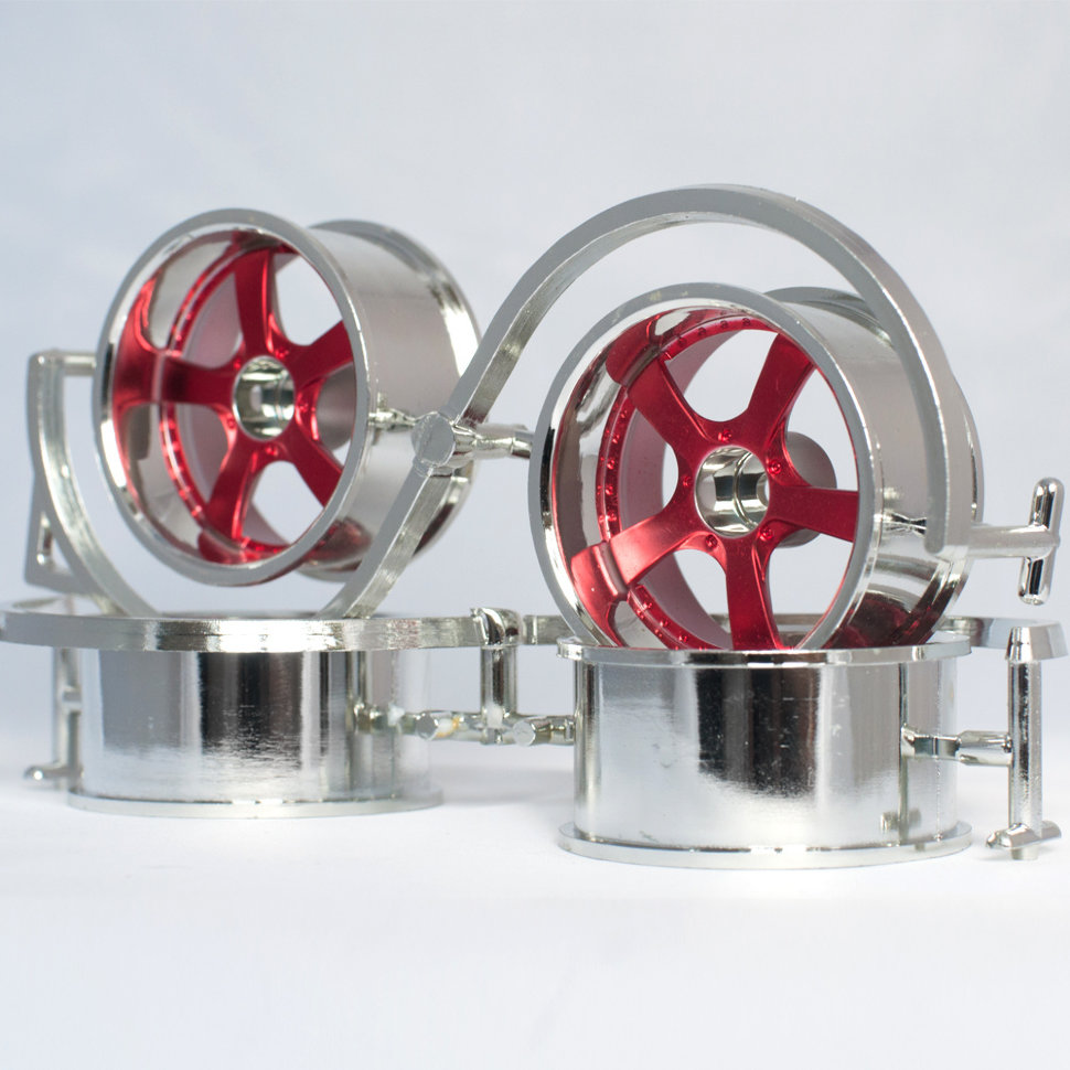 Колеса к радиоуправляемым машинам Комплект дисков (4шт.), 5 спиц, красные