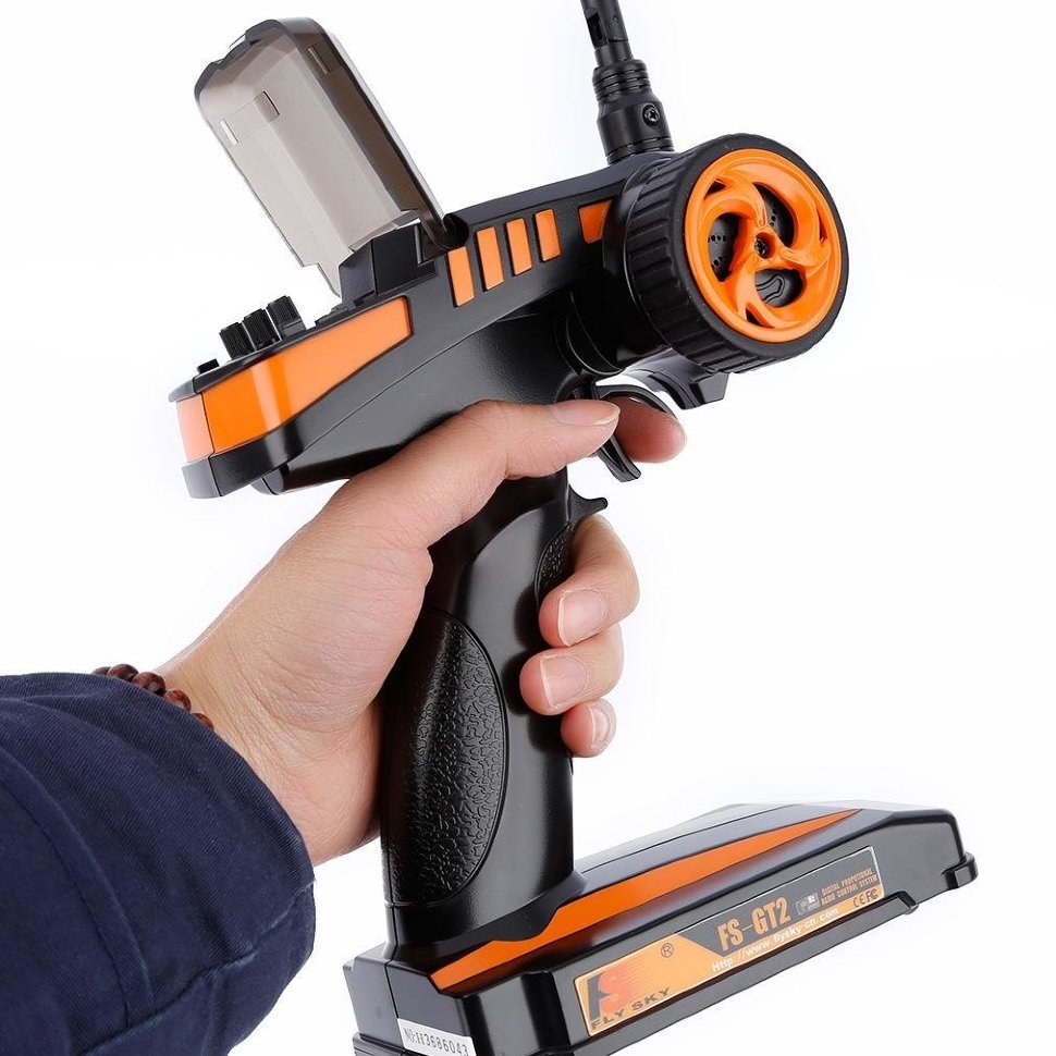 Радиоаппаратура FlySky GT2 (2 канала) с приемником GR3E (3 канала) 2.4гГц - FS-GT2+GR3E